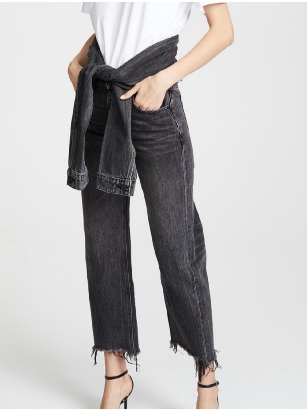 Alexander Wang Tie Front Stack the Cut Jeans